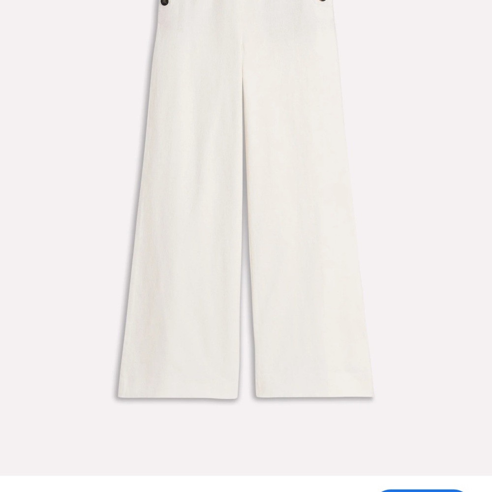 Zara White Wide-Leg Trousers